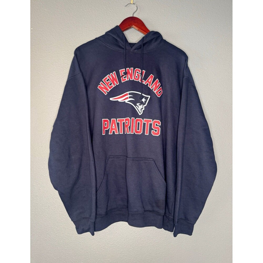 Team Apparel New England Patriots NFL Officially Licensed Navy Pullover Hoodie L